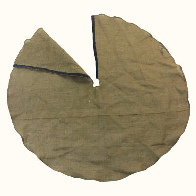 Natural Hessian Round Christmas Tree Skirt
