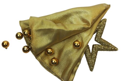 Gold Round Christmas Tree Skirt