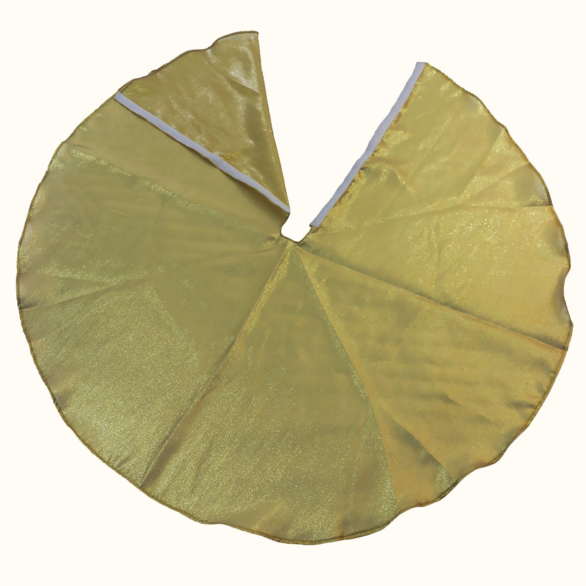 Gold Round Christmas Tree Skirt