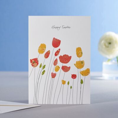 Carta di Pasqua dei tulipani