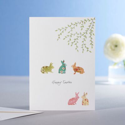 Carta di Pasqua dei conigli
