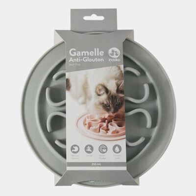 Gamelle anti-glouton gris