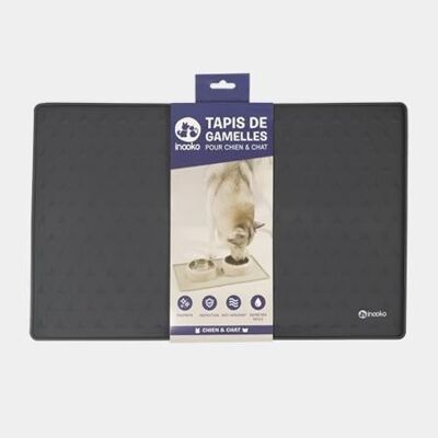 Bowl mat for dog and cat - Dark gray