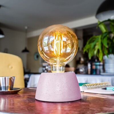 Lampe dome rose