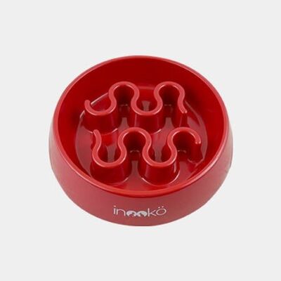 Comedero anti-gloton para perros grande - Rojo