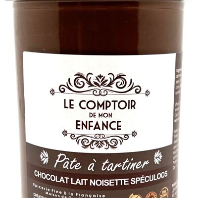 Pâte à tartiner chocolat lait noisette spéculoos