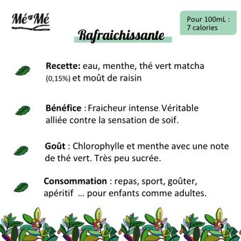 Thé Glacé Mé-Mé Rafraichissante  - Menthe & Thé Vert Matcha 33cl - Bio - Français - Sans sucre raffiné 8