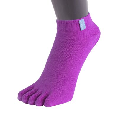 TOETOE® Essential Everyday Unisex Anklet Cotton Toe Socks - Fuchsia