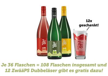 Pack de démarrage ZwääPS - bouteilles de 108 litres de vin spritzer + 12 verres gratuits ! 1