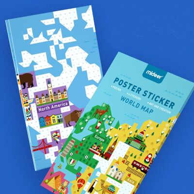STICKERS ON POSTER - WORLD MAP