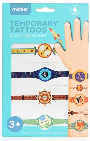 Tatouages temporaires - montres & bracelets pour garçon 2