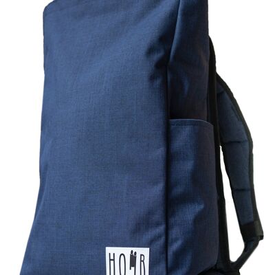 HOMB backpack for parents with back carrier navy blue