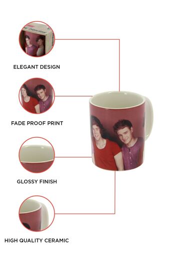 Tasse en céramique dorée One Direction avec boîte-cadeau 2