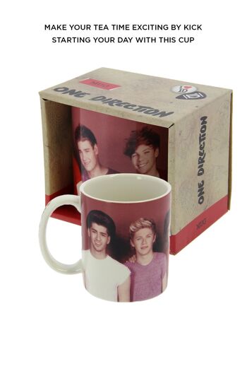 Tasse en céramique dorée One Direction avec boîte-cadeau 5