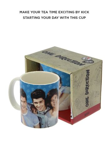 Tasse en céramique bleue One Direction avec boîte-cadeau 7