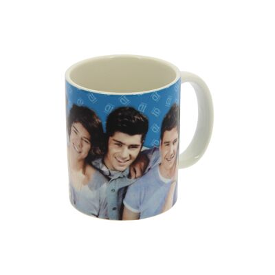 Taza de cerámica azul One Direction con caja de regalo