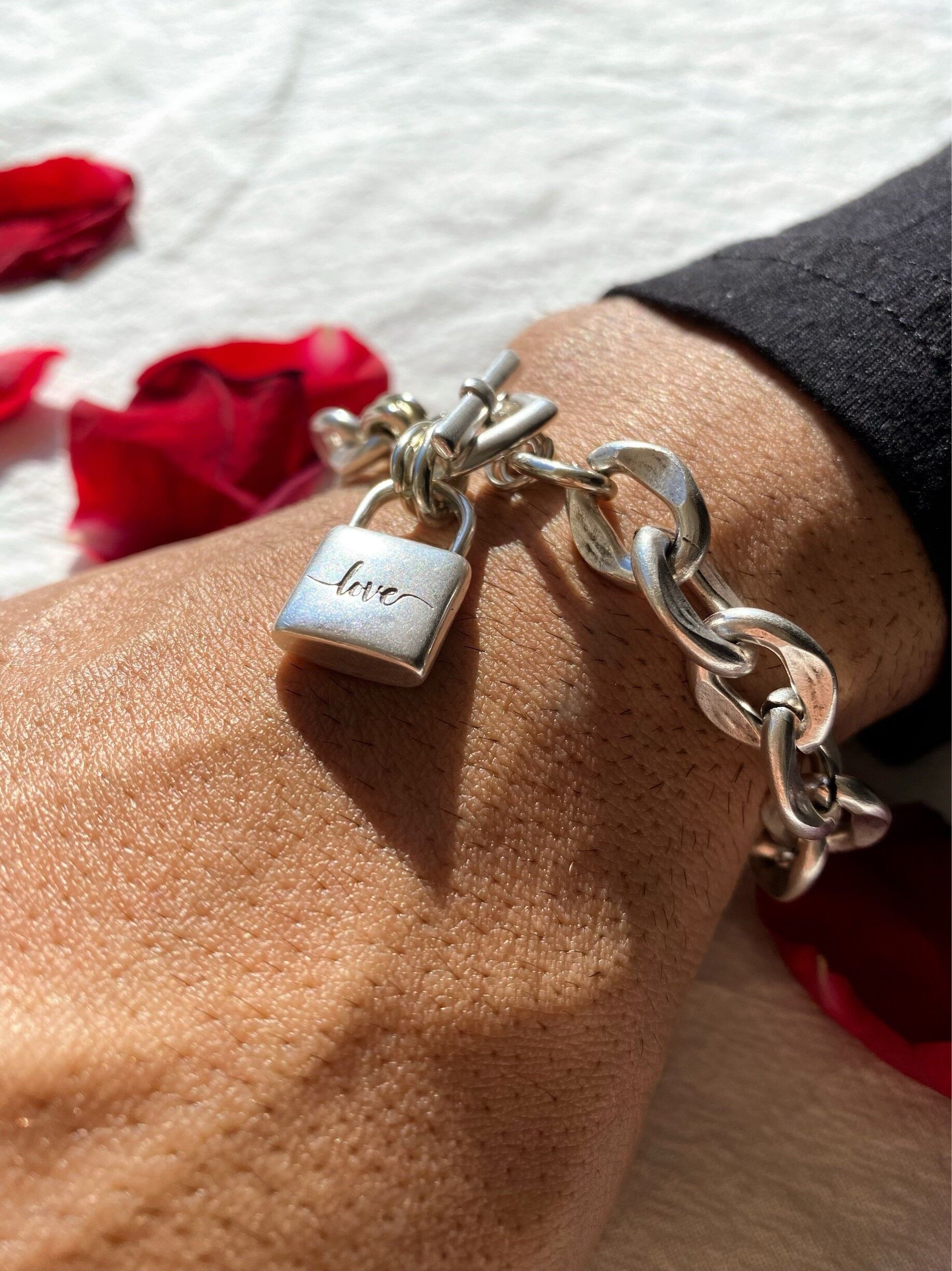 LOVE LOCK” Mega Puffy Mariner Charm Bracelet – Meredith Kahn