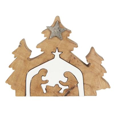 Decoratie kerstboom puzzel 23x3x17 cm 1