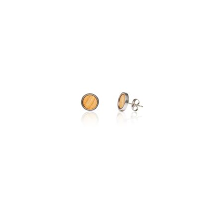 Stud Earrings Circle Small Cherry