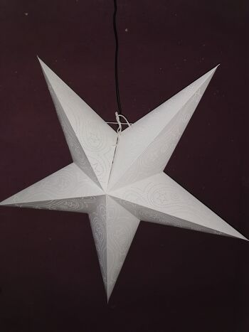 Paper star uni blanc 5 points 2