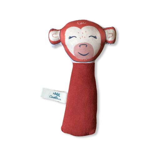 Achat Hochet gling-gling Singe rouge terracotta en gros