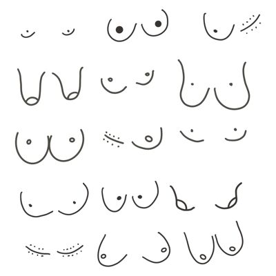 Boobs Illustration - Print A6