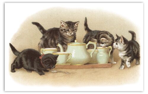 Carte postale tea time