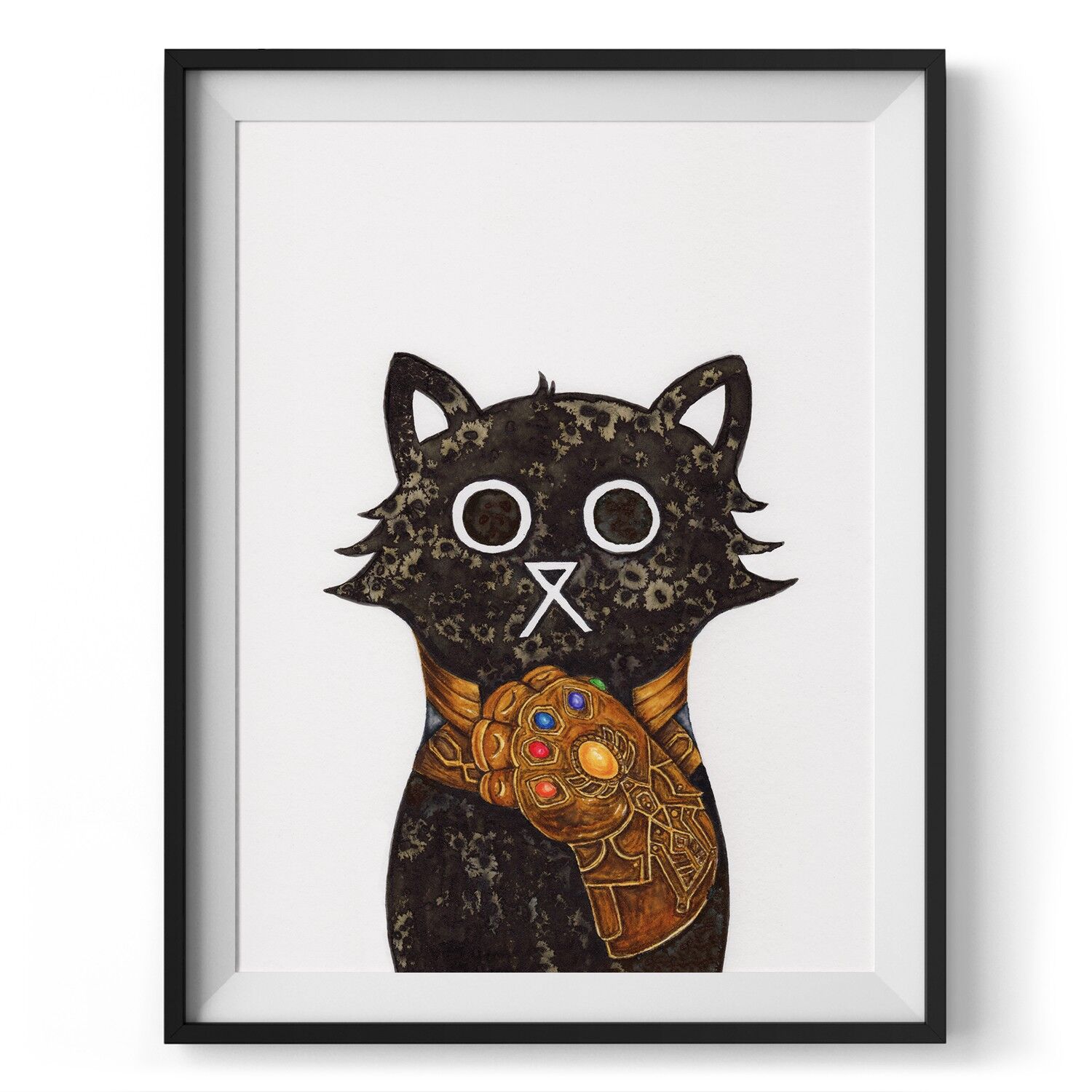 Stampa artistica da parete Thanos Cat A4