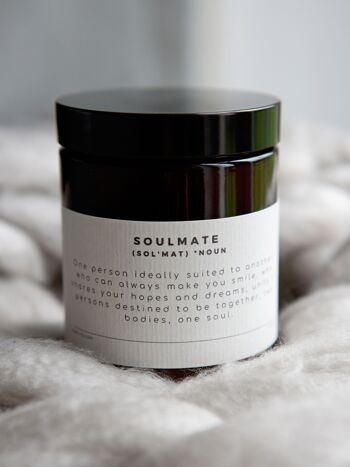 Coffret cadeau 'SOULMATE' avec bougie 180 ml et sels de bain de luxe apaisants - Citronnelle et gingembre 5