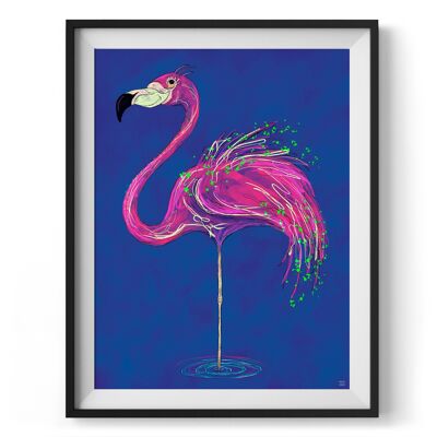 Flamingo-Kunstdruck 16 x 20 Zoll