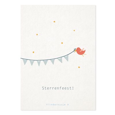 Ansichtkaart ‘Sterrenfeest’ / A6 formaat