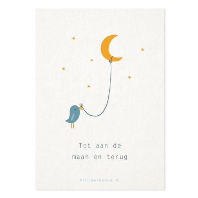 Postcard 'Until the moon' / A6 format