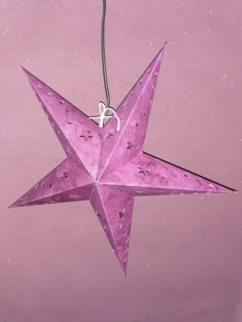 Paper star jaspe mini violet 5 points 2