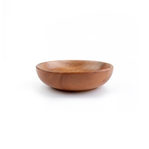 Summer Tableware - Flat Tapas Bowl - Ø16 cm - Handmade - Khaya Wood - Eco-friendly