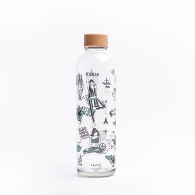 Glass drinking bottle - CARRY Bottle NAMASTE 0.7l