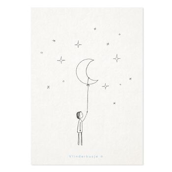 Carte Postale 'Lune Enfant' / Format A6