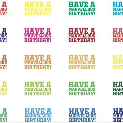 Have a Marvellous Birthday with FREE GIFT TAG