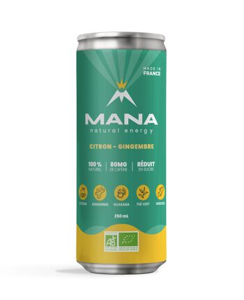 MANA Natural Energy - Citron & Gingembre - 250mL 1