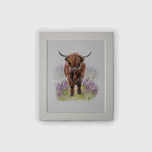 Print - Highland Cow and Heather
