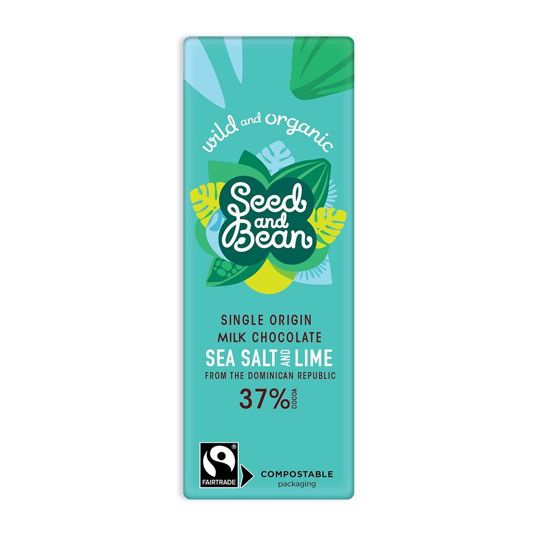 CORNISH SEA SALT & LIME MINI BAR 25G (37% COCOA) (30 x 25g)