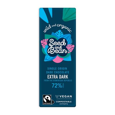 Extra Dark Vegan Chocolate mini bar 25g (72% cocoa) ( 30 x 25g)