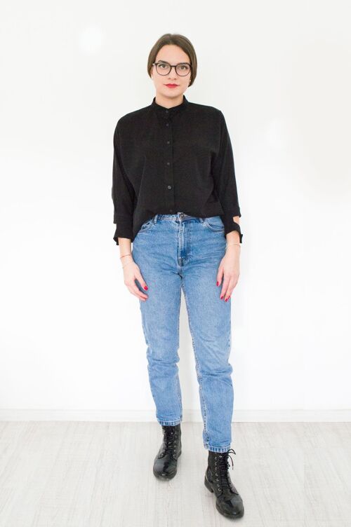 Black Loose Shirt Ada Black - S