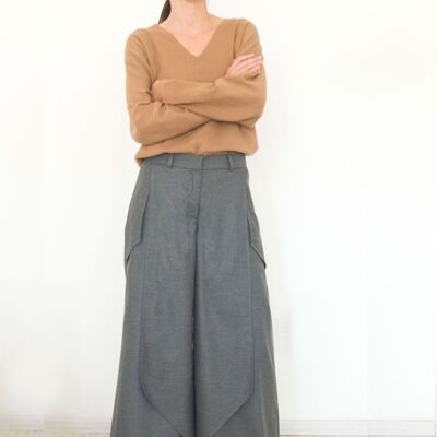 Pantaloni grigi di lana Alena