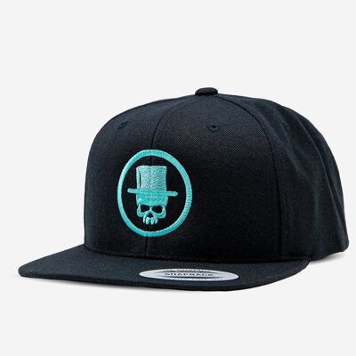 Snapback cap black/turquoise