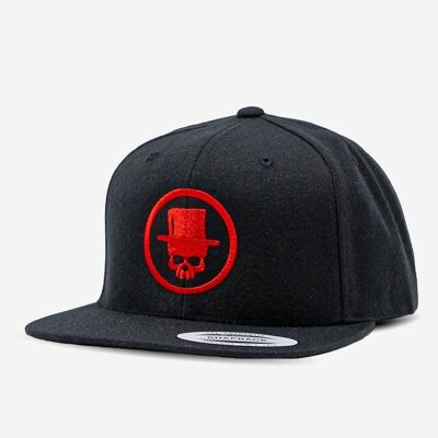 Snapback Cap schwarz/rot