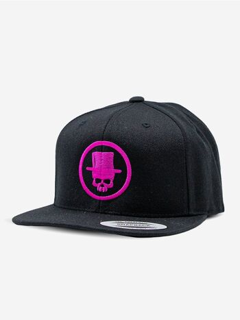 Casquette snapback noir/rose 1