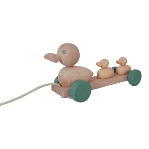 Wooden pull figure duck nordic