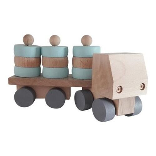 Wooden truck with round discs Nordic