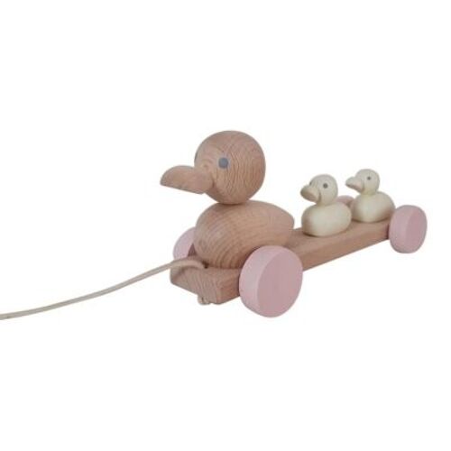 Wooden pull figure ducks pastel