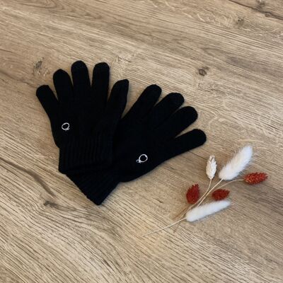 Gants tactiles Pied Nuque - Black and White